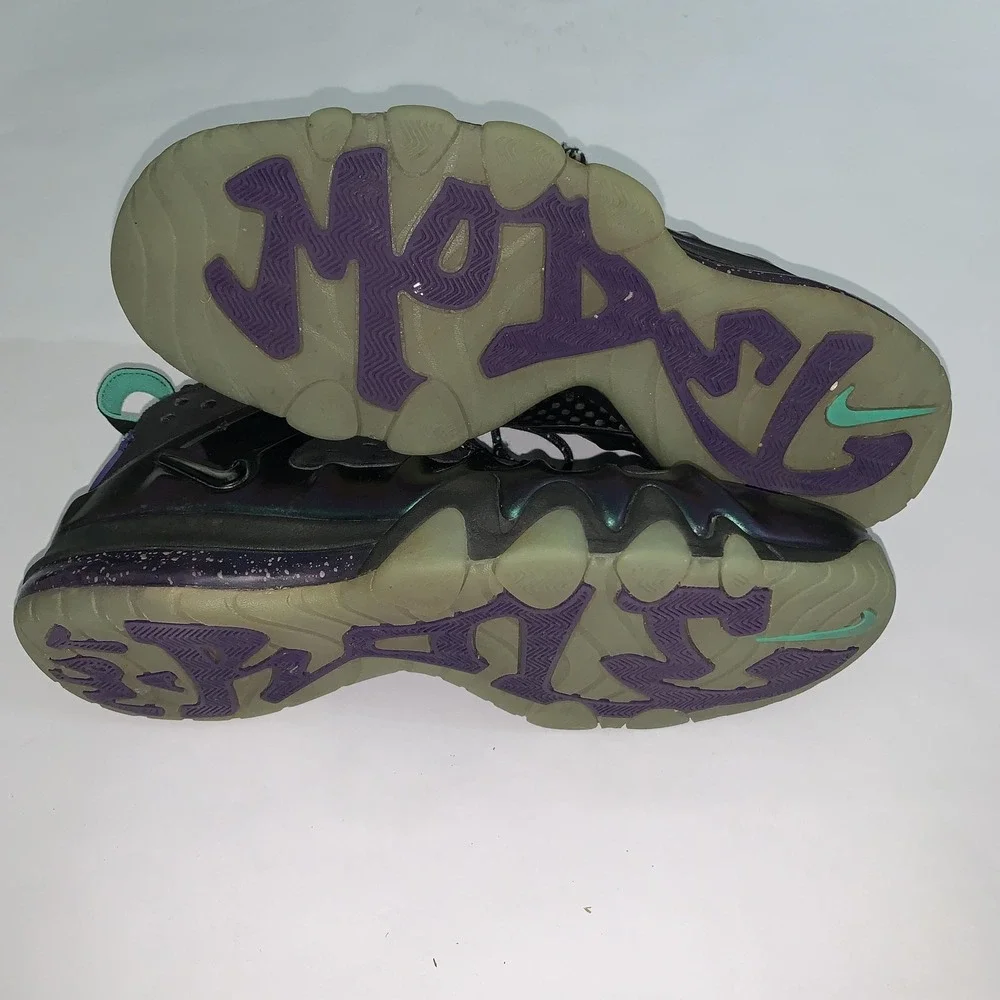 Nike Barkley Posite Max Shoes Mens 10.5 Black Glow Basketball 555097-003